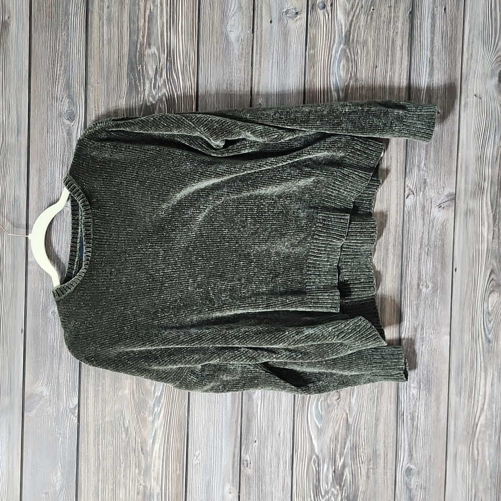 Forever21 Olive Green Chenille Sweater S